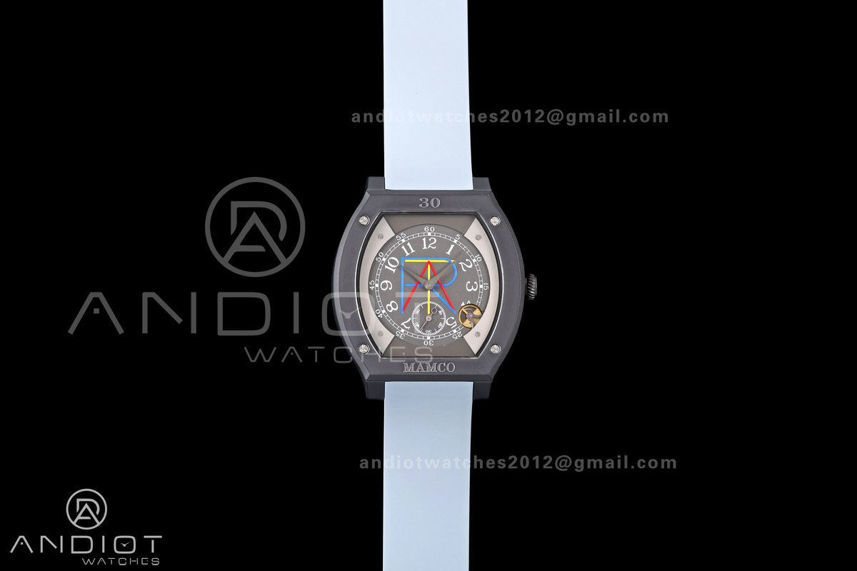 F.P.Journe Elegante PVD AVF Best Edition MAMCO Gray Dial on Gray Rubber Strap Quartz
